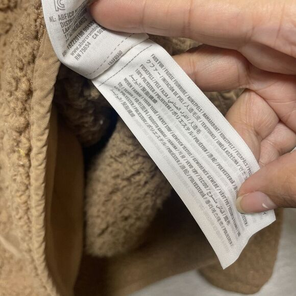 Abercrombie And Fitch Sherpa Pullover Women’s Size Small Brown Soft Fall - Picture 7 of 11